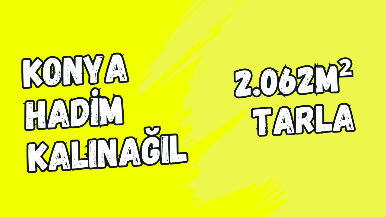 KONYA HADİM KALINAĞIL KÖYÜNDE 2.062M² TARLAMIZ SATILIKTIR. - KONYA HADİM fotoğraf 9